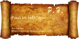 Paulin Hódos névjegykártya